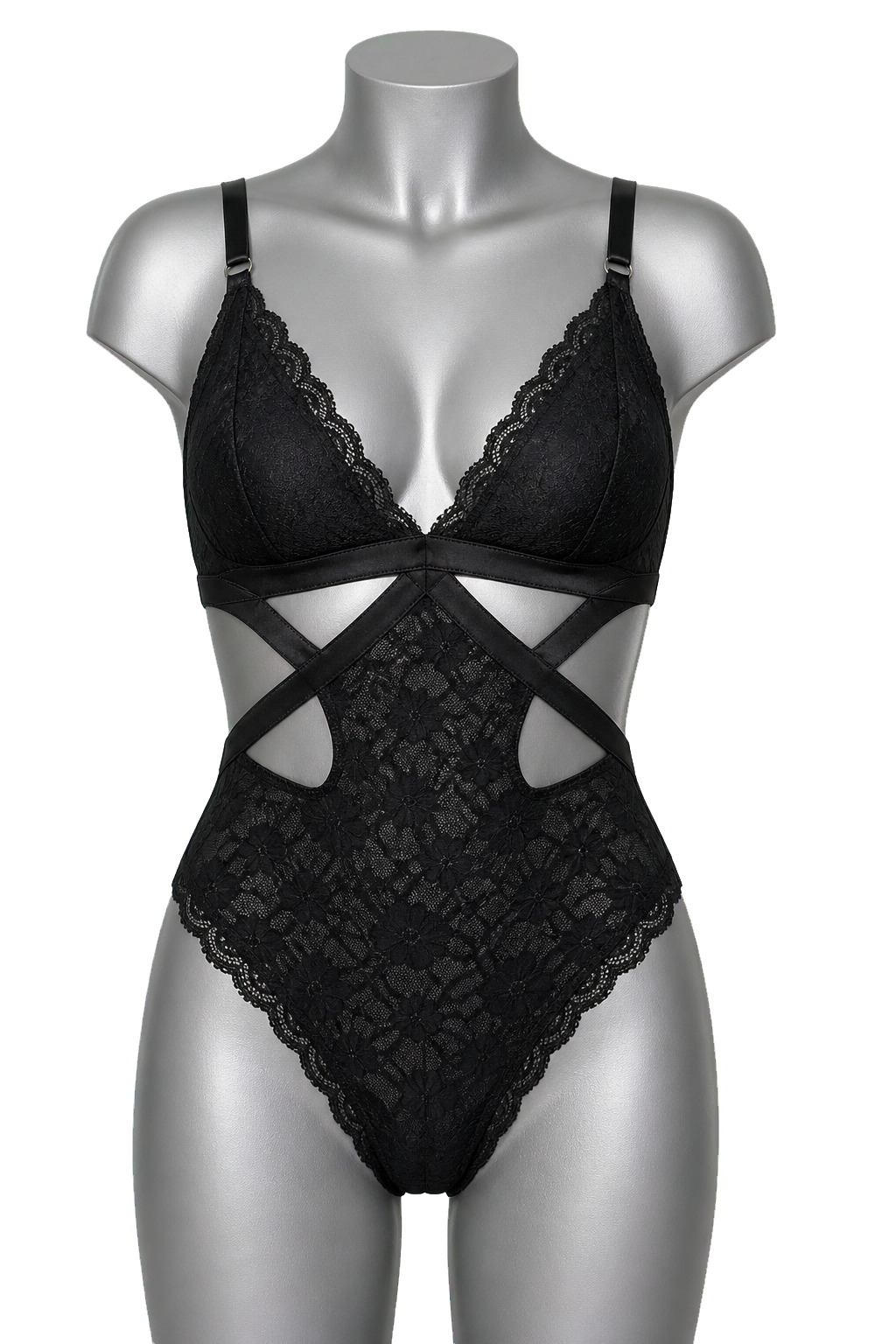 Black Cutout Teddy
