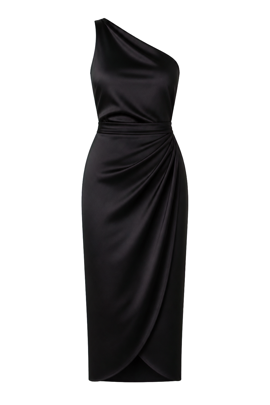 Black Satin Cocktail Dress