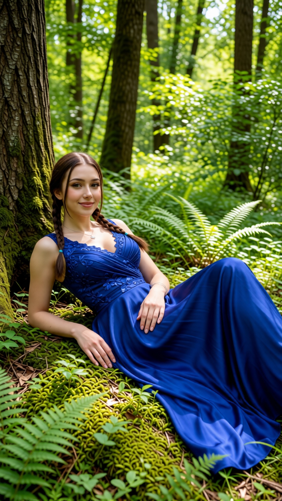 in a forest, nature background, trees, greenery, l