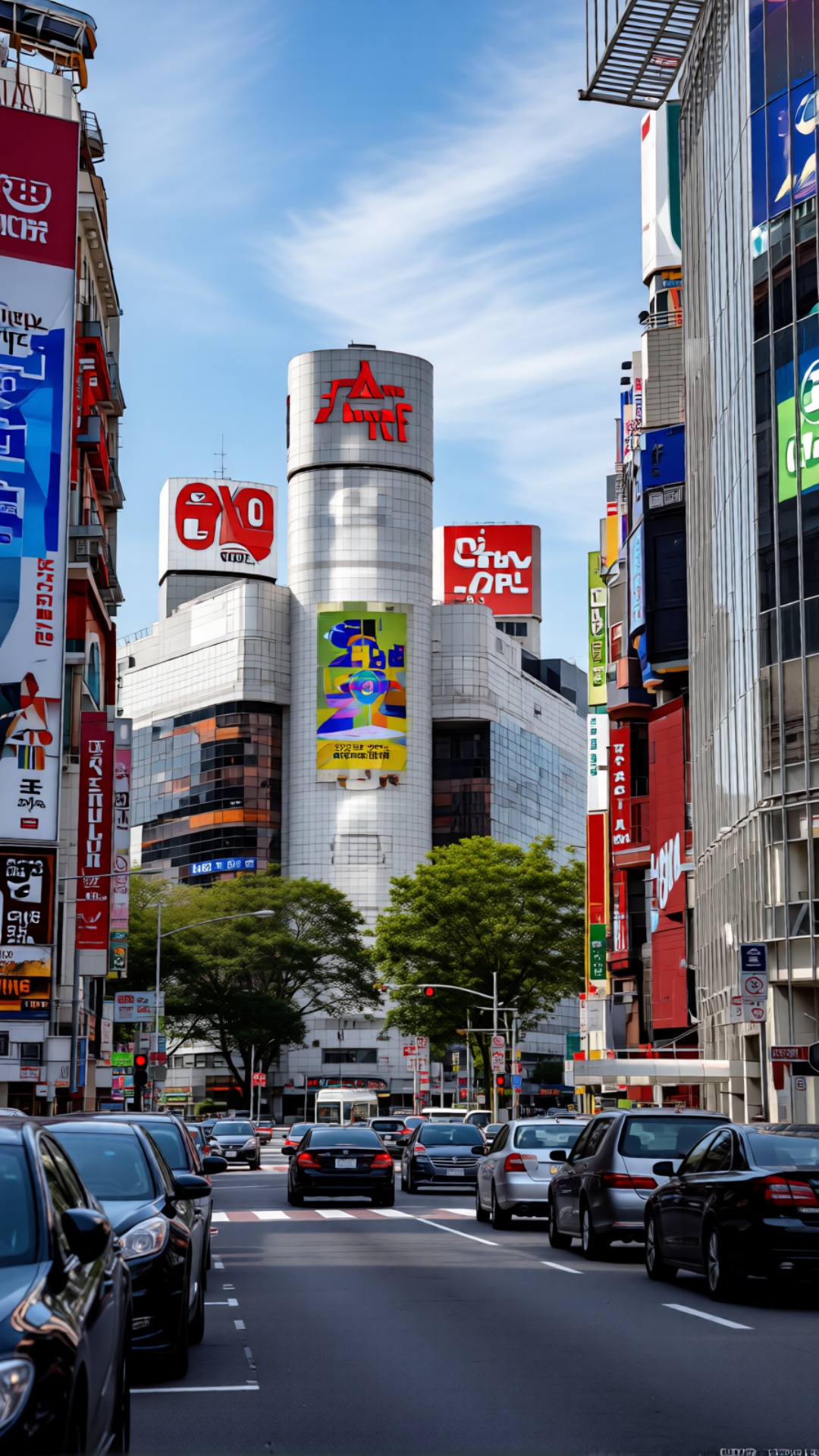 in a city street, urban background, cityscape