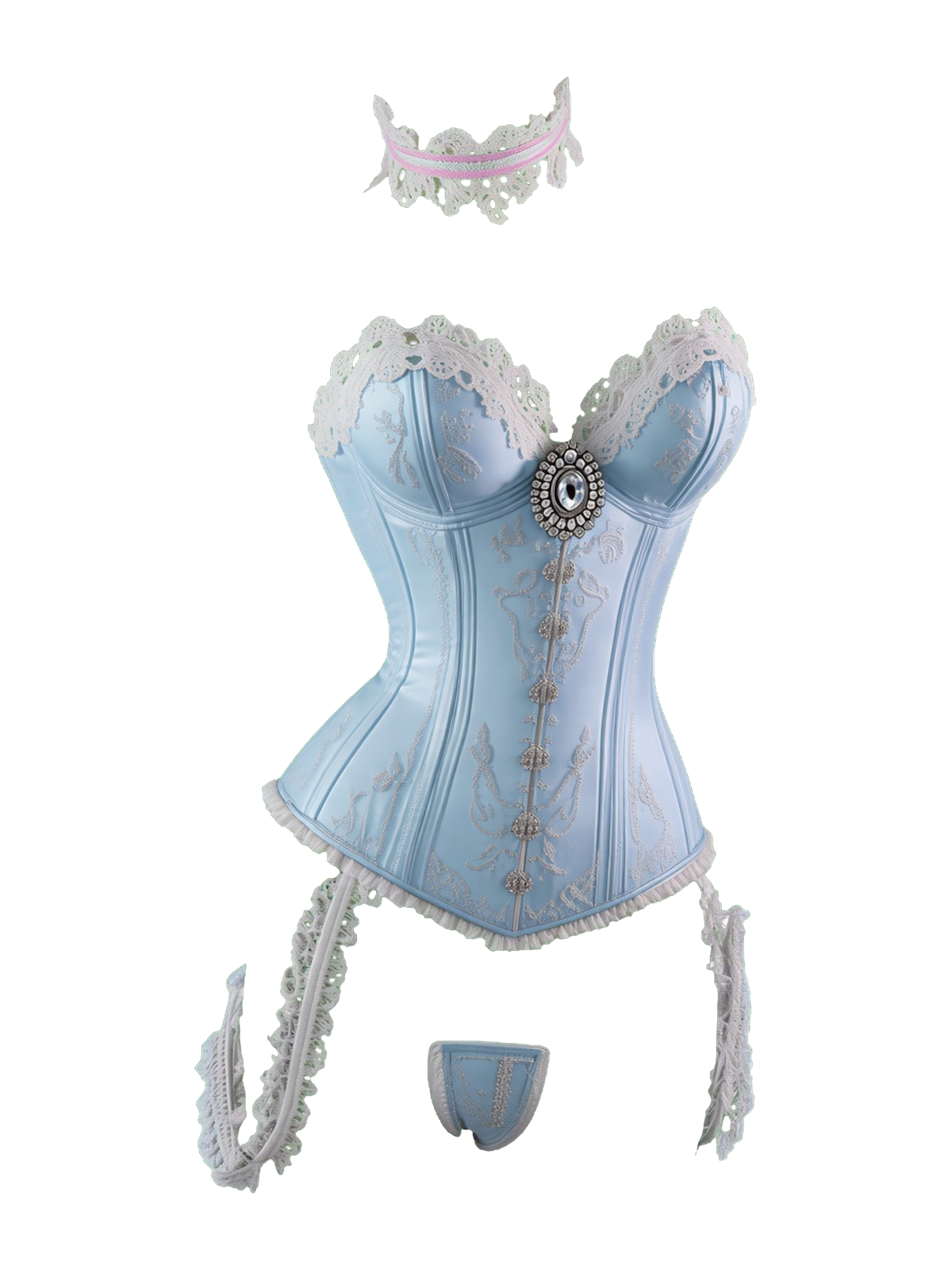 Baby Blue Corset Set